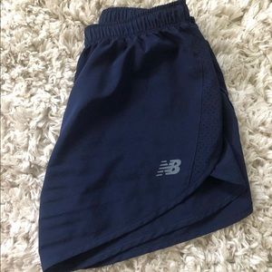 Navy Blue New Balance running shorts